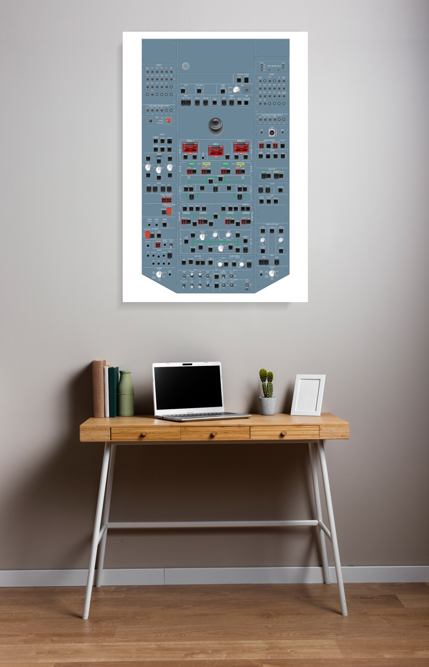 A350 Cockpit Training Poster