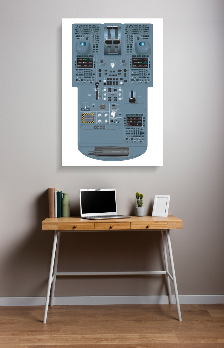 A350 Cockpit Training Poster