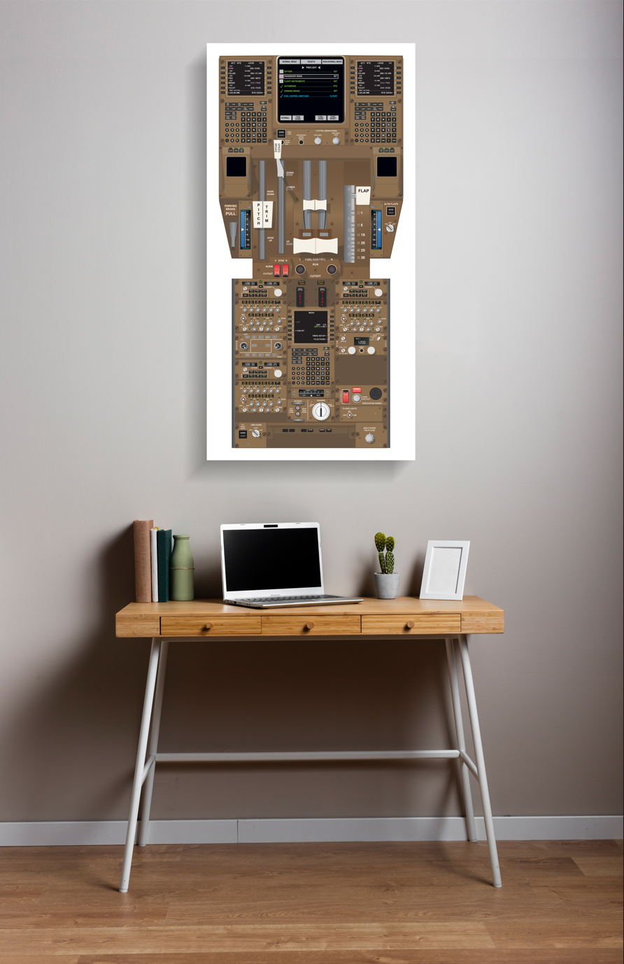 B777 Cockpit Training Poster