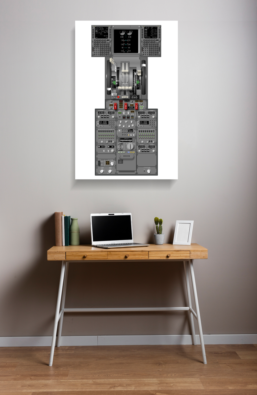 B737 Cockpit Training Poster