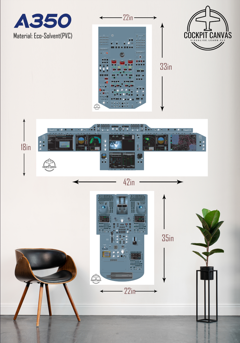 A350 Cockpit Training Poster