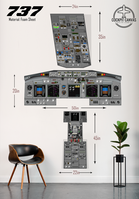 B737 Cockpit Training Poster