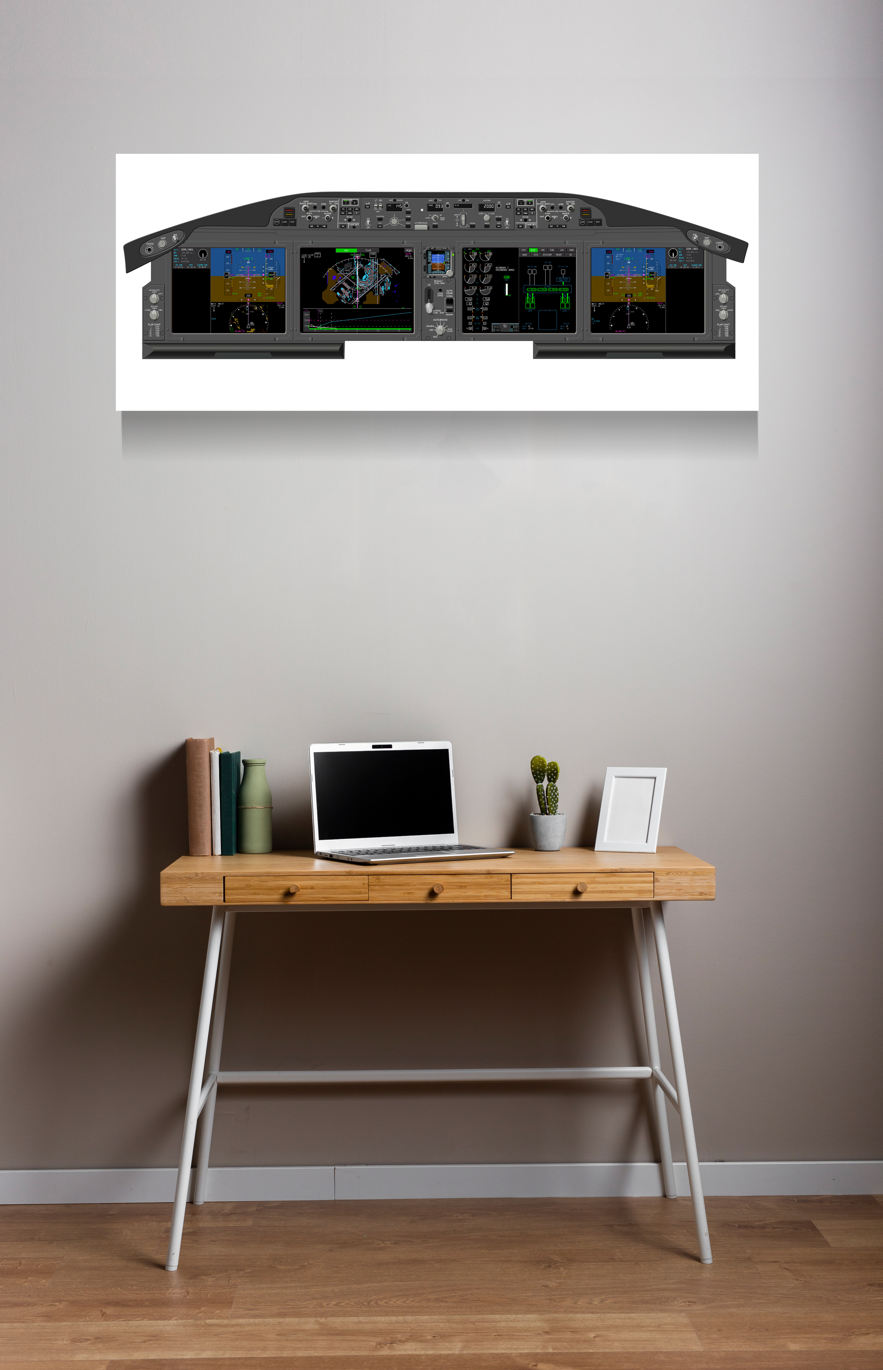 B787 Cockpit Training Poster