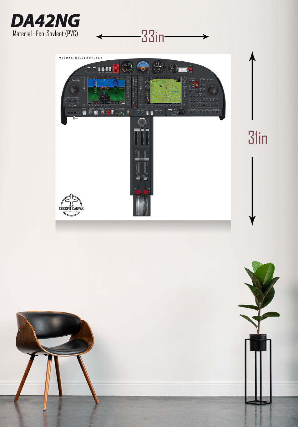Diamond DA42 Cockpit Poster